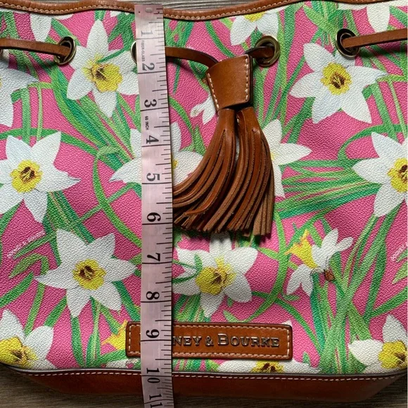 Dooney & Bourke Pink Daffodil Drawstring Purse